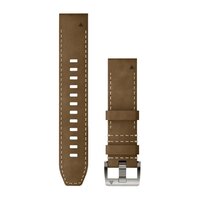 Гібридний шкіряний/каучуковий ремінець для Garmin QuickFit™ 22 Watch Straps Leather/FKM Hybrid Strap, Tundra/Black