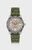 Годинник HUGO Grey-dial watch with green fabric strap Khaki (58129527)
