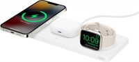 Мережевий, бездротовий зарядний пристрій Belkin BOOST CHARGE PRO 3-in-1 Wireless Charging Pad with MagSafe White (HPU82, WIZ016vfWH)