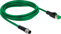 Мережевий кабель DeLOCK industrial Ethernet cable M12 4 Pin D-Coded to RJ45 (85438)