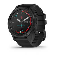 Мультиспортивные часы для дайвинга Garmin Mk2S Carbon Gray DLC with Black Silicone Band