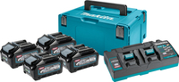 Набір акумуляторів Makita XGT (BL4040x4+DC40RB+MAKPAC 3) 191U28-6