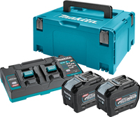 Набір для електроінструменту Makita XGT power set DC40RB, BL4080Fx2, MAKPAC type (191Y97-1)