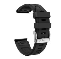 Ремешок 20мм для часов Garmin Fenix 6s/7s Watch Bands Black Silicone