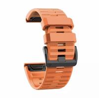 Ремешок 22мм для часов Garmin Fenix 5/6, MARQ, Quatix 5/6 и Forerunner 935/945 Bands Orange Silicone