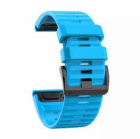 Ремешок 22мм для часов Garmin Fenix 5/6, MARQ, Quatix 5/6 и Forerunner 935/945 Bands Blue Silicone