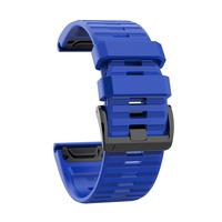 Ремешок 26мм для часов Garmin Fenix 5x/6x, Quatix 6x Bands Dark Blue Silicone