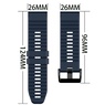 Ремешок 26мм для часов Garmin Fenix 5x/6x, Quatix 6x Bands Darkly Dark Blue Silicone