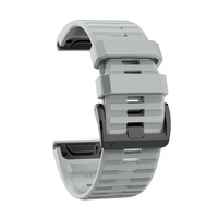 Ремешок 26мм для часов Garmin Fenix 5x/6x, Quatix 6x Bands Light Gray Silicone