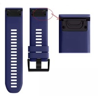 Ремешок на запястье для Garmin Fenix 5x/6x Watch Bands Dark Blue Silicone