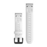 Ремешок на запястье для Garmin QuickFit™ 20 Watch Bands White Silicone with Black Hardware