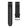 Ремешок на запястье для Garmin QuickFit™ 22 Watch Bands Black/Silver Silicone