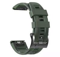 Ремешок QuickFit 22 Watch Bands Army Green Silicone для часов Garmin