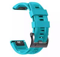 Ремешок QuickFit 22 Watch Bands Blue Silicone для часов Garmin