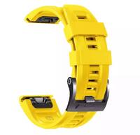 Ремешок QuickFit 22 Watch Bands Yellow Silicone для часов Garmin