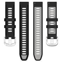 Ремінець для Garmin Forerunner 265s Quick Release Bands (18 mm) Black/Gray with Silver Hardware