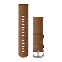 Ремінець для Garmin Quick Release Bands (22 mm) Brown Italian Leather with Silver Hardware