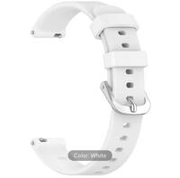 Ремінець силіконовий для Garmin Lily 2 Bands White with Silver Hardware