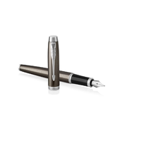 Ручка перьевая Parker IM Fountain Pen Stainless Steel Body Dark Espresso Chrome Trim Blue Ink 1931657