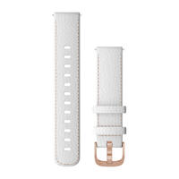 Шкіряний ремінець для Garmin Quick Release Bands (18 mm) White Leather with Rose Gold Hardware