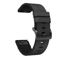 Шкіряний ремінець для годинника Garmin Fenix 5s/6s/7s 20 Watch Bands Black Leather