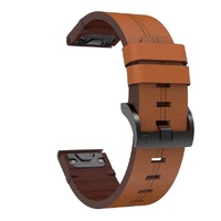 Шкіряний ремінець для годинника Garmin Fenix 5s/6s/7s 20 Watch Bands Brown Leather