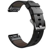 Шкіряний ремінець для годинників Garmin QuickFit 22 Watch Bands Black Leather