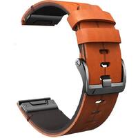 Шкіряний ремінець для годинників Garmin QuickFit 26 Watch Bands Chestnut Leather