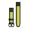 Силіконовий ремінець для Garmin QuickFit™ 20 Watch Bands Black/Electric Lime Silicone