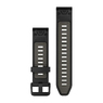 Силіконовий ремінець для Garmin QuickFit™ 20 Watch Bands Black/Pebble Gray Silicone