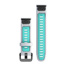 Силіконовий ремінець для Garmin QuickFit™ 20 Watch Bands Whitestone/Aqua Silicone