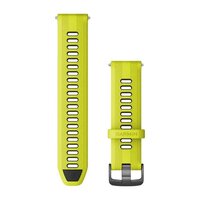 Силіконовий ремінець для годинника Garmin Forerunner 965 Amp Yellow/Black with Slate Hardware