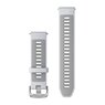 Силіконовий ремінець для годинника Garmin Forerunner 965 Whitestone/Powder Grey with Silver Hardware