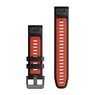 Силіконовий ремінець для годинника Garmin QuickFit 22 Watch Bands Black/Flame Red Silicone