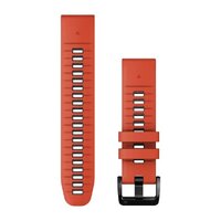 Силіконовий ремінець для годинника Garmin QuickFit 22 Watch Bands Flame Red/Graphite Silicone