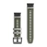 Силіконовий ремінець для годинника Garmin QuickFit 22 Watch Bands Fog Gray/Moss Silicone