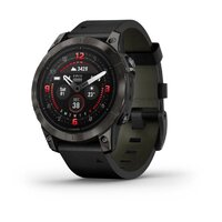 Смарт-годинник Garmin epix Pro (Gen 2) – Sapphire Edition | 47 mm Carbon Grey Titanium DLC with Black Leather Band