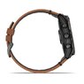 Смарт-годинник Garmin epix Pro (Gen 2) – Sapphire Edition | 51 mm Carbon Grey DLC Titanium with Chestnut Leather Band