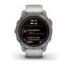 Смарт-годинник Garmin Fenix 7 Pro – Sapphire Solar Edition Titanium with Fog Gray/Ember Orange Band