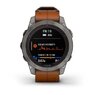 Смарт-годинник Garmin Fenix 7 Pro – Sapphire Solar Titanium with Chestnut Leather Band