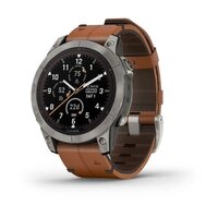Смарт-годинник Garmin Fenix 7 Pro – Sapphire Solar Titanium with Chestnut Leather Band