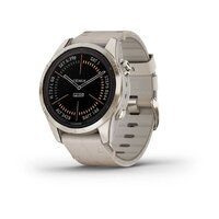 Смарт-годинник Garmin Fenix 7S Pro – Sapphire Solar Edition Soft Gold with Limestone Leather Band