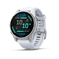 Смарт-годинник Garmin Fenix 8 – 43 mm, AMOLED Silver with Whitestone Silicone Band