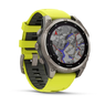 Смарт-годинник Garmin Fenix 8 – 47 mm, Solar Sapphire, Titanium with Amp Yellow/Graphite Silicone Band