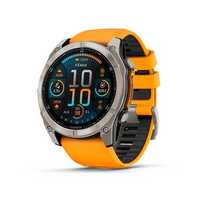 Смарт-годинник Garmin Fenix 8 – 51 mm, AMOLED Sapphire, Titanium with Spark Orange/Graphite Silicone Band
