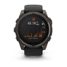 Смарт-годинник Garmin Fenix 8 – 51 mm, Solar Sapphire, Carbon Gray DLC Titanium with Black/Pebble Gray Silicone Band