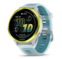 Смарт-годинник Garmin Forerunner 570 - 47mm Amp Yellow Aluminum with Translucent Whitestone/Turquoise Band