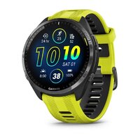 Смарт-годинник Garmin Forerunner 965 Carbon Gray DLC Titanium Bezel with Black Case and Amp Yellow/Black Silicone Band