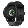 Смарт-годинник Garmin 3 Slate stainless steel bezel with black case and black leather band