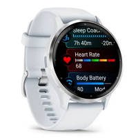 Смарт-годинник Garmin Venu 3 Silver Stainless Steel Bezel with Whitestone Case and Silicone Band